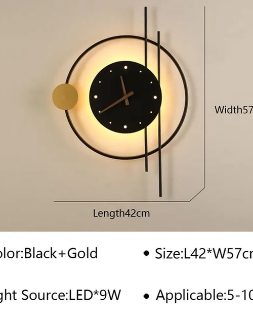 Load image into Gallery viewer, Modern LED Wall Lamp Clock Sconce for Bedroom Bedside Living Dining Room Aisle Porch Corridor Home Decor Lighting Fixture Luster
