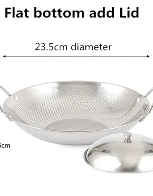 Load image into Gallery viewer, Stainless Steel Dry Pot round Bottom Small Pot Thickened Double Ear Non-Stick Pot Bar Tripod Hot Pot Cooker Hotpot Pots and Pans
