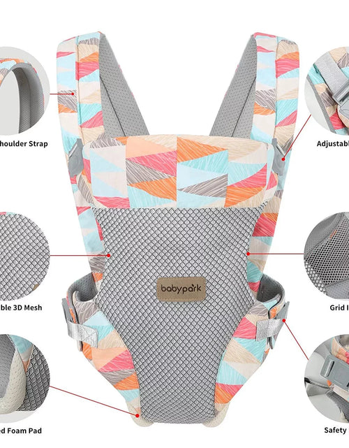 Load image into Gallery viewer, Baby Carrier, 4-In-1 Colorful Baby Carrier, Front and Back Baby Sling with Adjustable Holder
