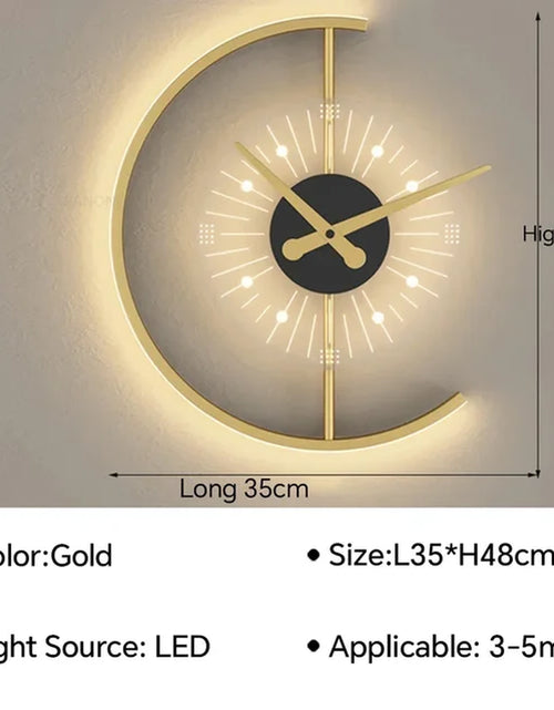 Load image into Gallery viewer, Modern LED Wall Lamp Clock Sconce for Bedroom Bedside Living Dining Room Aisle Porch Corridor Home Decor Lighting Fixture Luster
