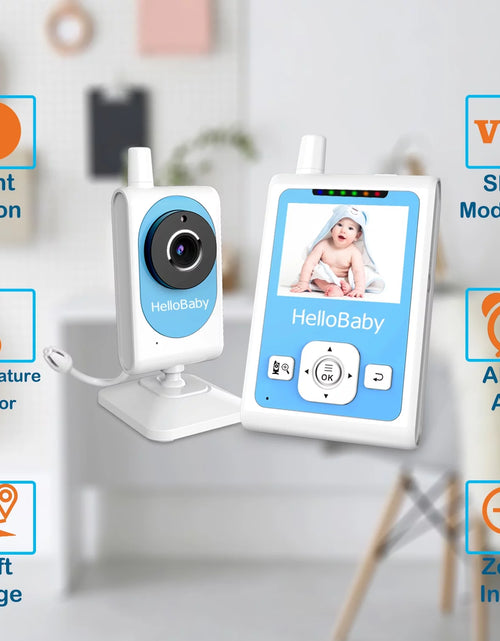 Load image into Gallery viewer, Baby Monitor- HB26 Video Baby Monitor with 2.4 Inch Screen, Night Vision, Temperature Sensor, VOX Mode, One-Way Talk
