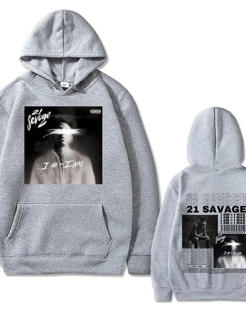 Load image into Gallery viewer, Rapper 21 Savage I Am I Was Music Album Graphics Hoodie Men Hip Hop Vintage Oversized Sweatshirts Male Fleece Hoodies Streetwear
