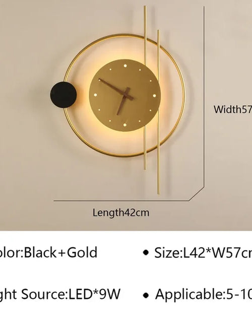 Load image into Gallery viewer, Modern LED Wall Lamp Clock Sconce for Bedroom Bedside Living Dining Room Aisle Porch Corridor Home Decor Lighting Fixture Luster
