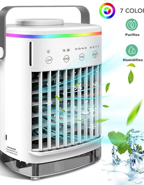 Load image into Gallery viewer, 3 in 1 Portable Air Cooler Fan Mini Air Conditioner Personal Cooling Bedroom Fan
