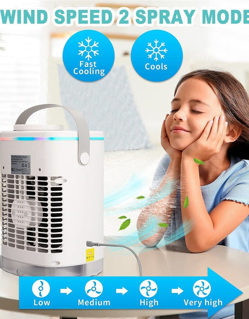 Load image into Gallery viewer, 3 in 1 Portable Air Cooler Fan Mini Air Conditioner Personal Cooling Bedroom Fan
