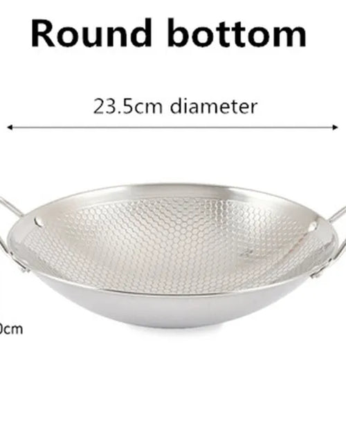 Load image into Gallery viewer, Stainless Steel Dry Pot round Bottom Small Pot Thickened Double Ear Non-Stick Pot Bar Tripod Hot Pot Cooker Hotpot Pots and Pans
