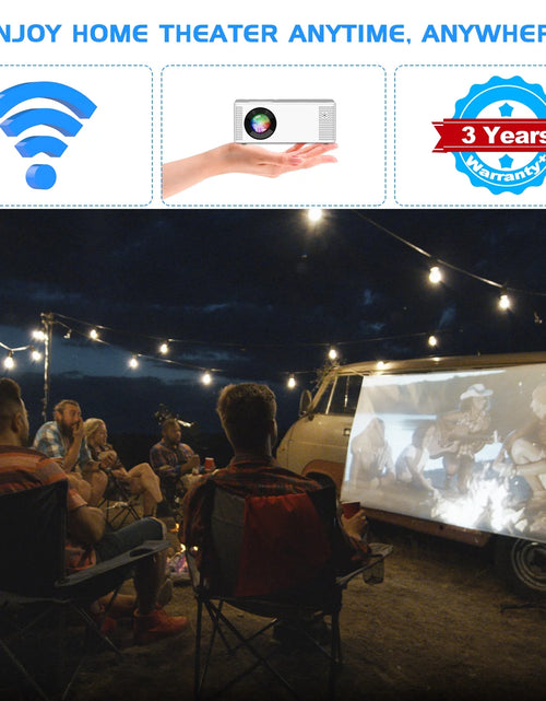 Load image into Gallery viewer, Projector with Wifi, Mini Projector for Outdoor, Movie Projector Support 1080P for Home Theater with HDMI
