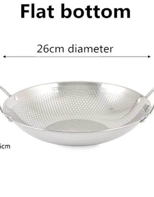 Load image into Gallery viewer, Stainless Steel Dry Pot round Bottom Small Pot Thickened Double Ear Non-Stick Pot Bar Tripod Hot Pot Cooker Hotpot Pots and Pans
