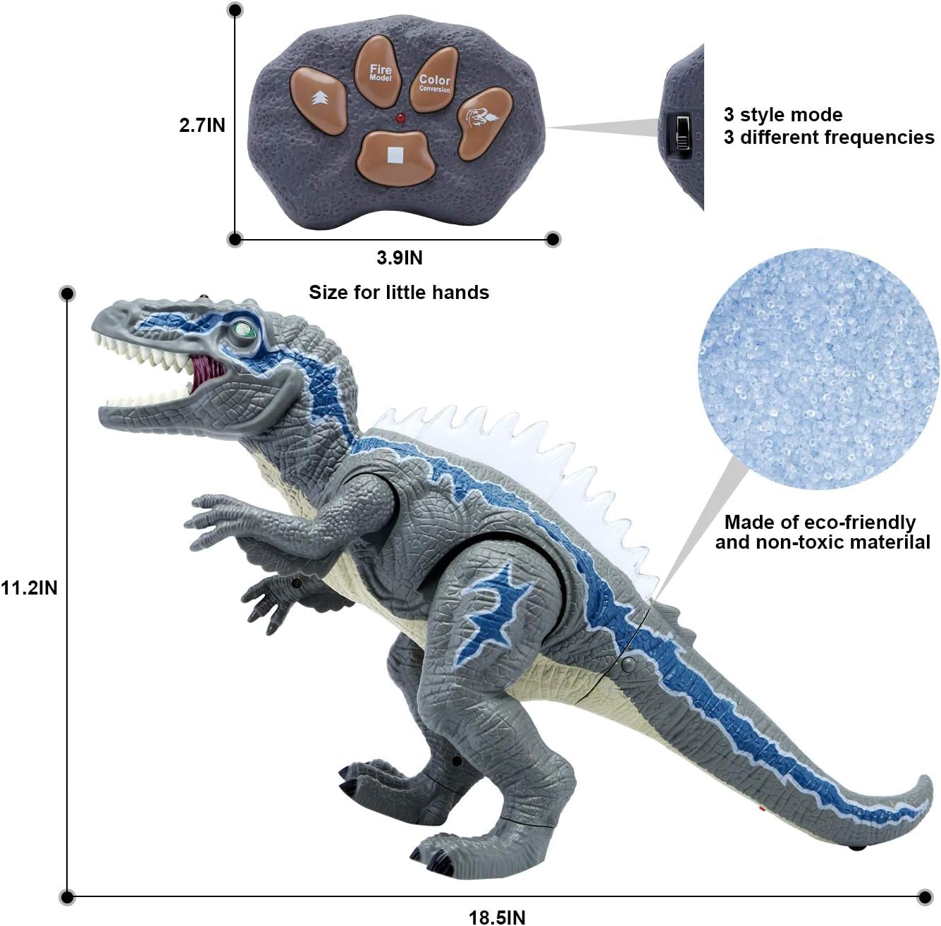 Dinosaur Toys for 3-5 Year Old Boys Girls, Electronic Dinosaur Toy Walking with LED Light up Roaring Realistic Simulation Sounds Dino Remote Control Dinosaur Toys for Kids Gifts Age 3 4 5 6 7