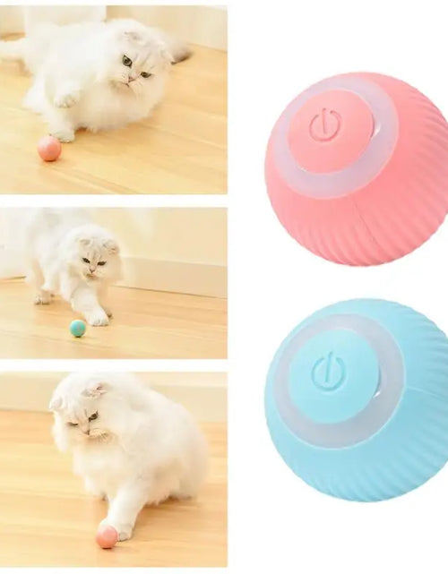 Load image into Gallery viewer, Rechargeable Cat Ball Toy Smart Automatic Rolling Kitten Toys 360 Degree Spinning Ball for Cats Usb Rechargeable Pet Toys
