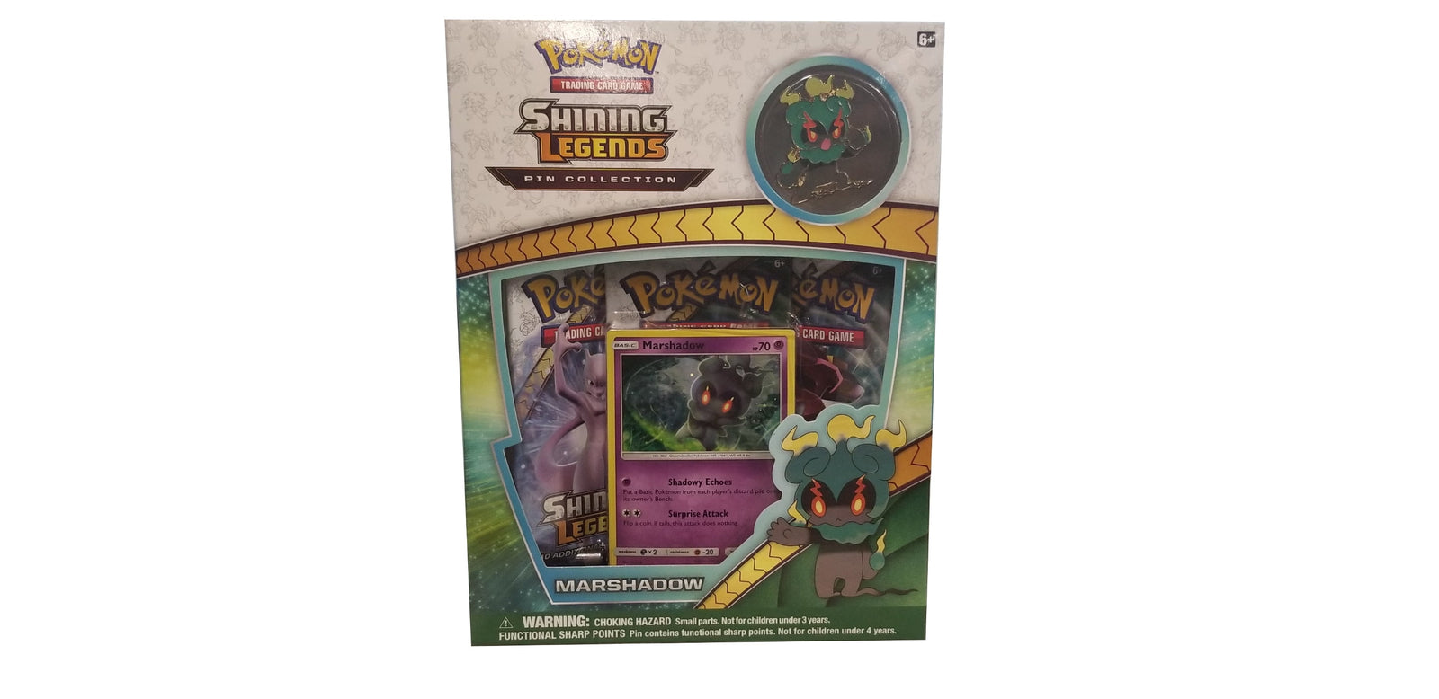 Sun & Moon 3.5 Shining Legends Marshadow Pin Collection