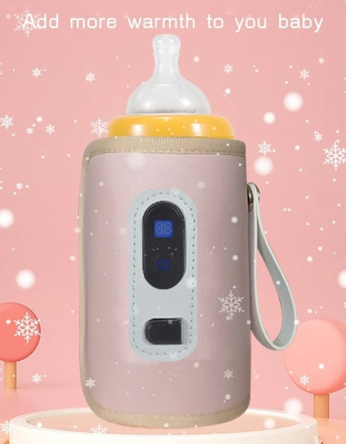 Load image into Gallery viewer, USB Milk Bottle Warmer Infant Bottle Portable Heat Keeper Formula Milk Travel Heating Sleeve for Baby Nursing Bottles
