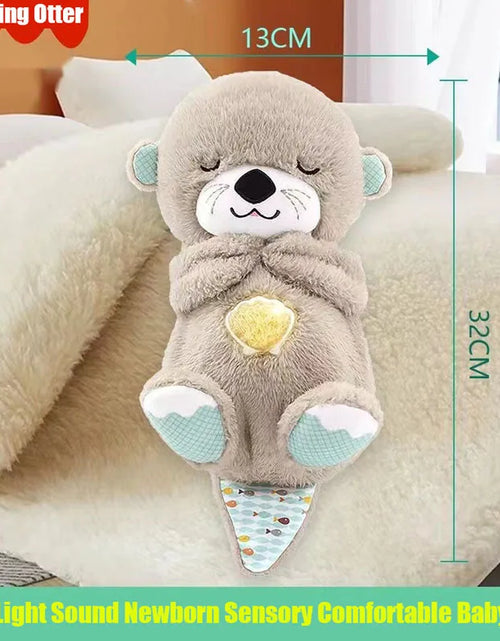 Load image into Gallery viewer, Breathing Otter Baby Sleep and Playmate Otter Musical Stuffed Plush Toy with Light Sound Newborn Sensory Comfortable Baby Gifts
