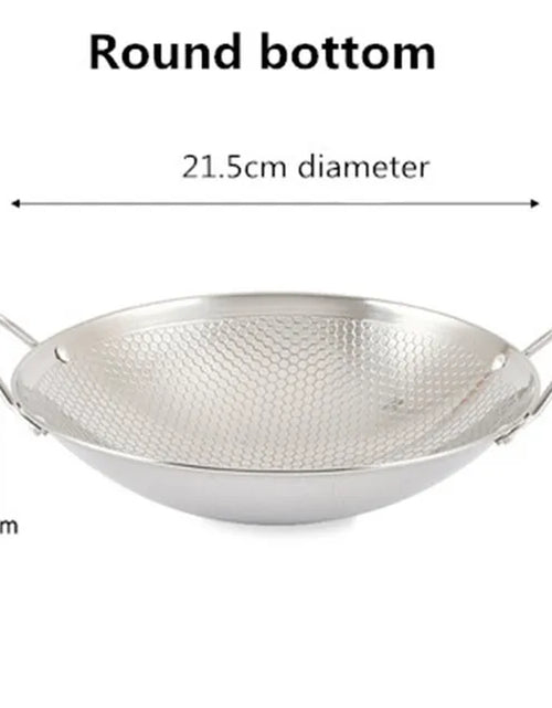 Load image into Gallery viewer, Stainless Steel Dry Pot round Bottom Small Pot Thickened Double Ear Non-Stick Pot Bar Tripod Hot Pot Cooker Hotpot Pots and Pans
