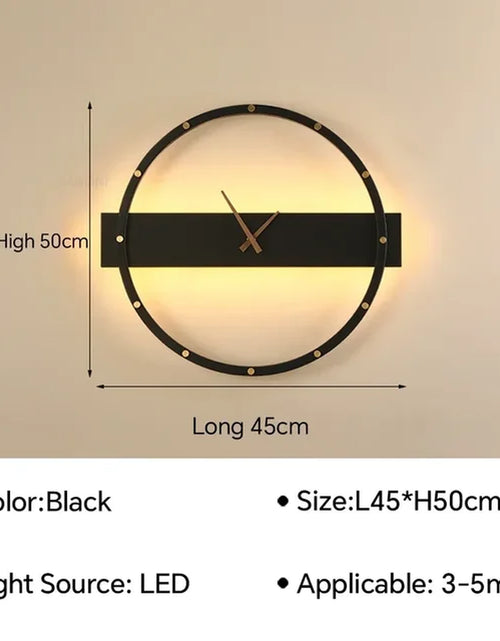 Load image into Gallery viewer, Modern LED Wall Lamp Clock Sconce for Bedroom Bedside Living Dining Room Aisle Porch Corridor Home Decor Lighting Fixture Luster
