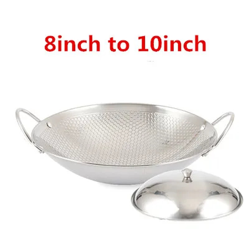 Stainless Steel Dry Pot round Bottom Small Pot Thickened Double Ear Non-Stick Pot Bar Tripod Hot Pot Cooker Hotpot Pots and Pans