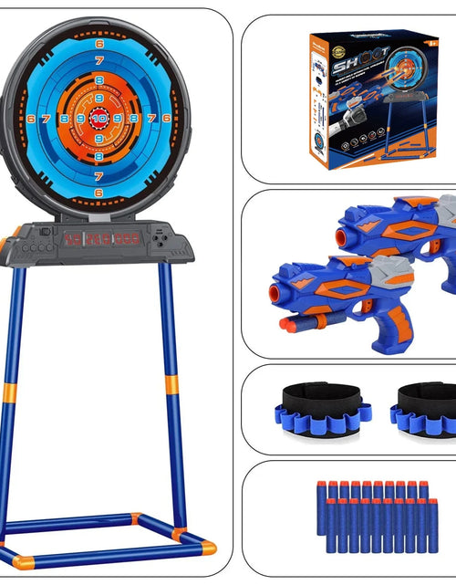 Load image into Gallery viewer, Shooting Game Toy for Kids, Digital Targets with 2 Foam Dart Blaster, Outdoor Game Toys Gifts for 5, 6, 7, 8, 9, 10+ Year Old Boys
