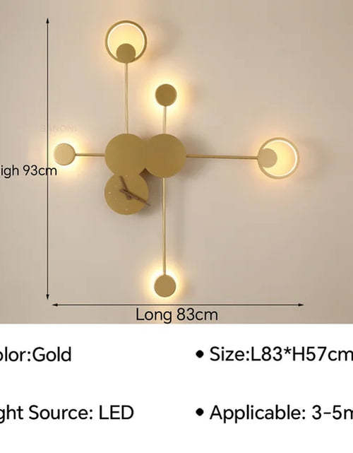 Load image into Gallery viewer, Modern LED Wall Lamp Clock Sconce for Bedroom Bedside Living Dining Room Aisle Porch Corridor Home Decor Lighting Fixture Luster
