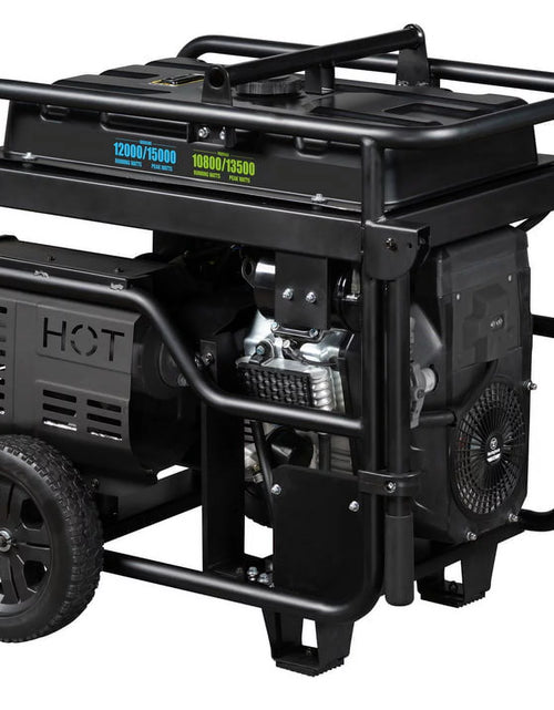 Load image into Gallery viewer, 15,000 Peak Watt Dual Fuel Portable Generator, Gas or Propane, Home Backup, CO Sensor
