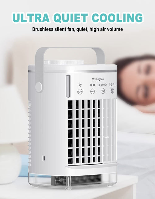 Load image into Gallery viewer, 3 in 1 Portable Air Cooler Fan Mini Air Conditioner Personal Cooling Bedroom Fan
