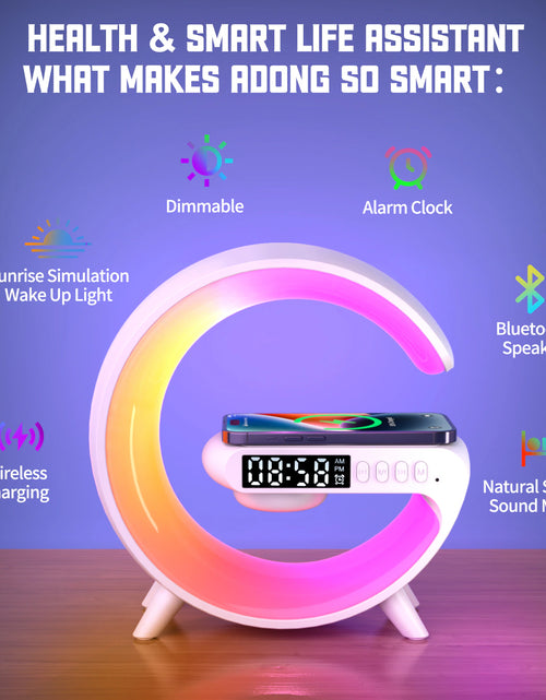 Load image into Gallery viewer, Mini Multifunction Wireless Charger Pad Stand Speaker TF RGB Night Light Fast Charging Station for Iphone Samsung Xiaomi Huawei
