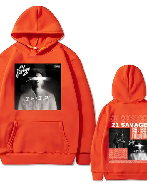 Load image into Gallery viewer, Rapper 21 Savage I Am I Was Music Album Graphics Hoodie Men Hip Hop Vintage Oversized Sweatshirts Male Fleece Hoodies Streetwear
