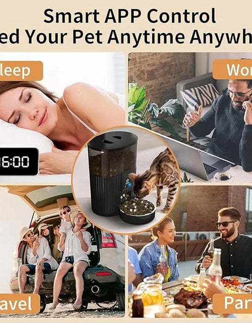 Load image into Gallery viewer, Smart Automatic Pet Feeder, Wifi-Enabled Pet Feeder for Cat and Dog, Compatible with Alexa &amp; Echo, Features 15-Cup Capacity and Timed Dispensing, Remote Feeding up to 10 Meals Daily via App Control
