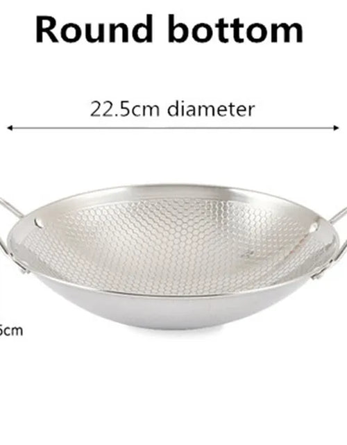 Load image into Gallery viewer, Stainless Steel Dry Pot round Bottom Small Pot Thickened Double Ear Non-Stick Pot Bar Tripod Hot Pot Cooker Hotpot Pots and Pans
