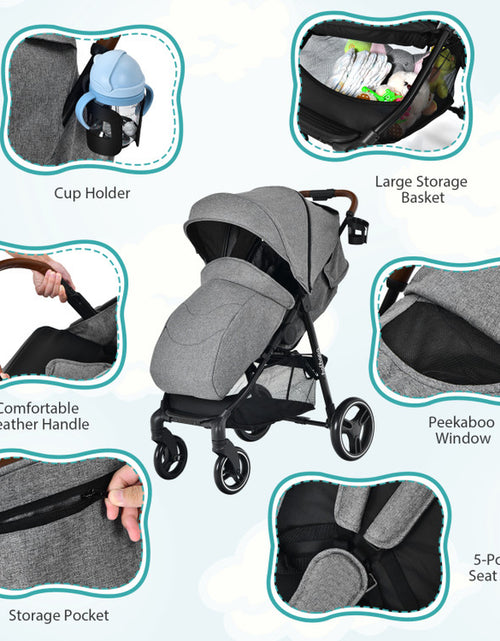 Load image into Gallery viewer, High Landscape Baby Stroller with Easy One-Hand Fold Design
