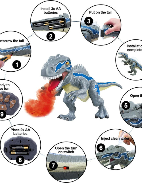 Load image into Gallery viewer, Dinosaur Toys for 3-5 Year Old Boys Girls, Electronic Dinosaur Toy Walking with LED Light up Roaring Realistic Simulation Sounds Dino Remote Control Dinosaur Toys for Kids Gifts Age 3 4 5 6 7
