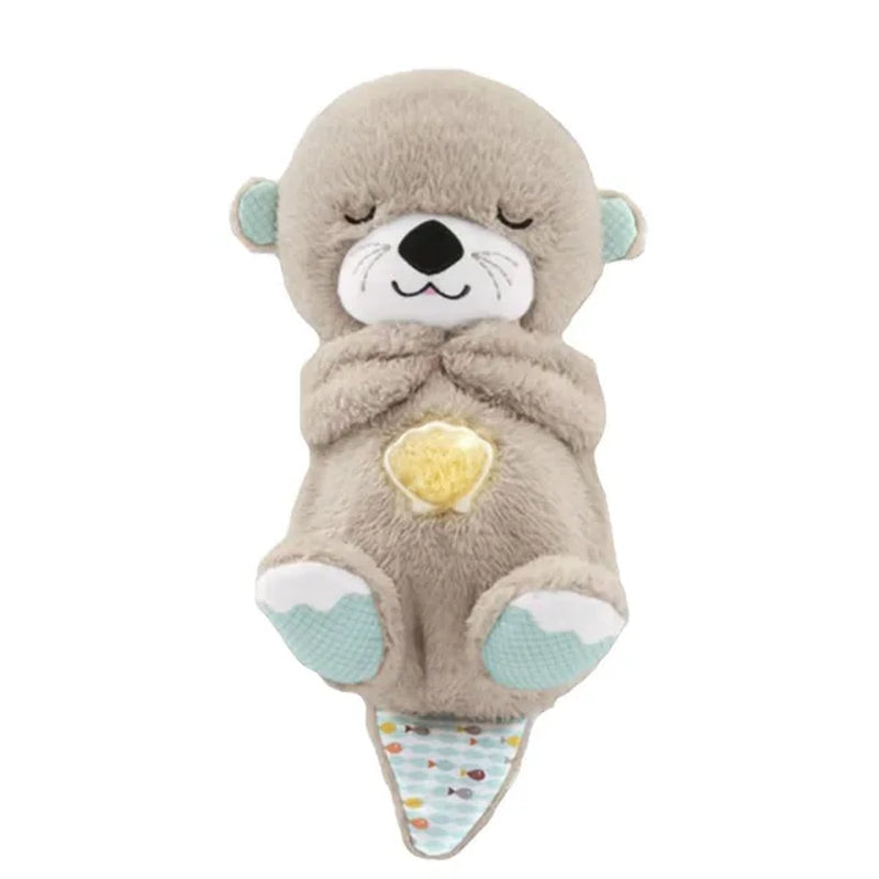 Breathing Otter Baby Sleep and Playmate Otter Musical Stuffed Plush Toy with Light Sound Newborn Sensory Comfortable Baby Gifts