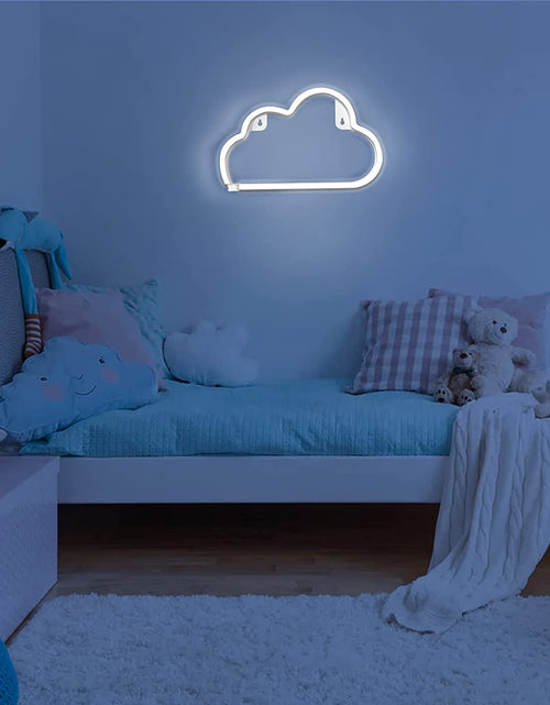 Load image into Gallery viewer, Cloud Neon Signs, LED Cloud Neon Light for Wall Decor, Battery or USB Powered Cloud Sign Shaped Decoration Wall Lights for Bedroom Aesthetic Teen Girl Kid Room Christmas Birthday Wedding Party White
