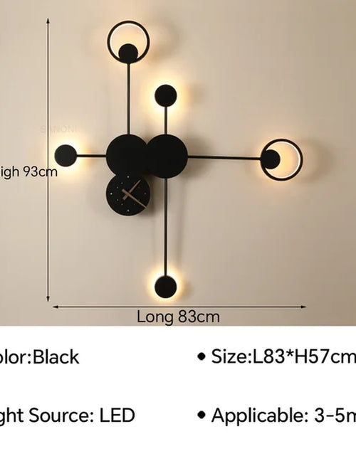 Load image into Gallery viewer, Modern LED Wall Lamp Clock Sconce for Bedroom Bedside Living Dining Room Aisle Porch Corridor Home Decor Lighting Fixture Luster
