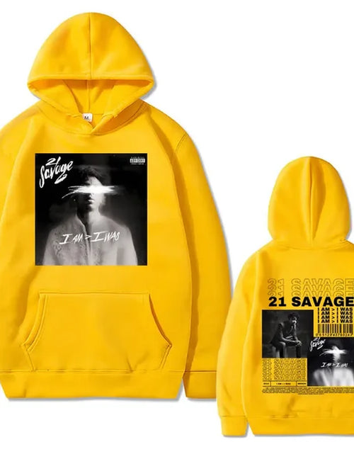 Load image into Gallery viewer, Rapper 21 Savage I Am I Was Music Album Graphics Hoodie Men Hip Hop Vintage Oversized Sweatshirts Male Fleece Hoodies Streetwear
