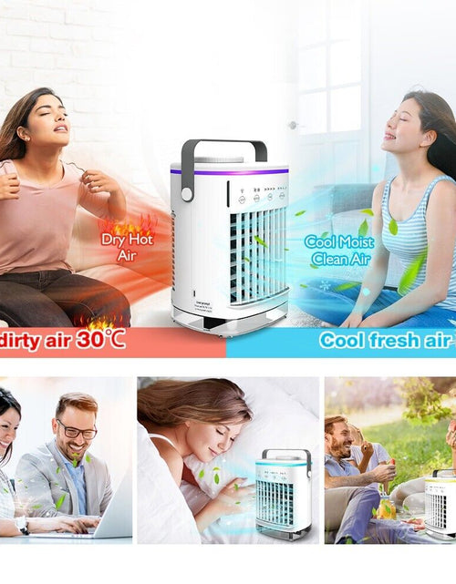 Load image into Gallery viewer, 3 in 1 Portable Air Cooler Fan Mini Air Conditioner Personal Cooling Bedroom Fan
