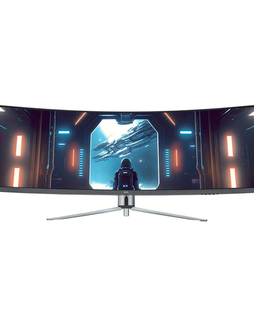 Load image into Gallery viewer, 49&quot; Curved Dual FHD (3840 X 1080P) 144Hz 1Ms Gaming Monitor with Cables, Black, New
